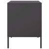 vidaXL Table de chevet noir 36x39x50,5 cm acier