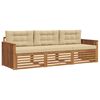 vidaXL Ensemble de canap&eacute;s d'ext&eacute;rieur 3 pc Naturel et Beige