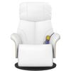 vidaXL Fauteuil inclinable de massage repose-pieds blanc similicuir