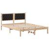 vidaXL Cadre de lit avec t&ecirc;te de lit Noir 140 x 190 cm Pin massif