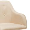 vidaXL Chaise pivotante de salle &agrave; manger Cr&egrave;me Tissu