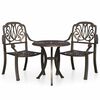 vidaXL Ensemble de bistro 3 pcs Aluminium coul&eacute; Bronze