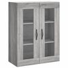 vidaXL Buffet haut Sonoma gris 69,5x34x180 cm Bois d'ing&eacute;nierie