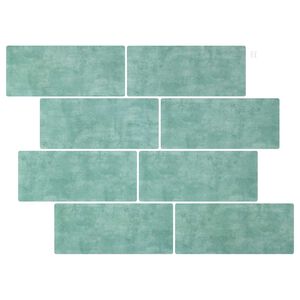 vidaXL Carreau de m&eacute;tro 10 pc Vert gris 29 x 21 cm Polyur&eacute;thane et PET