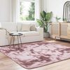 vidaXL Tapis Shaggy &agrave; poils longs NAVARRA rose poudr&eacute; 200x200 cm