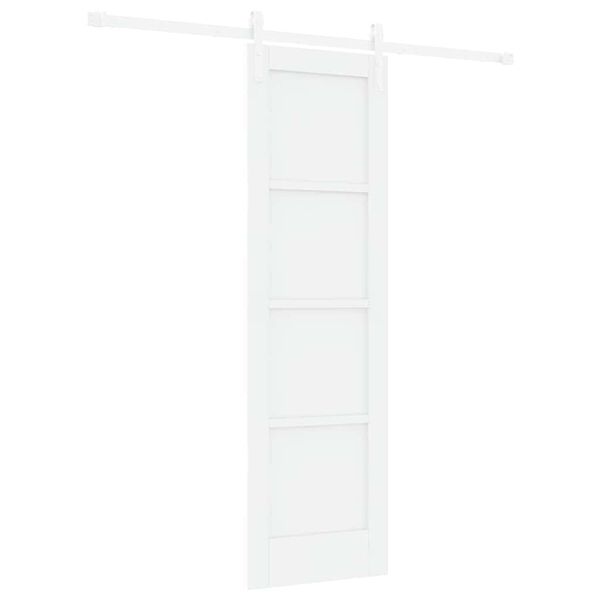 vidaXL Porte coulissante Blanc 61 x 198,5 cm Pin massif