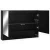 vidaXL Armoire à miroir de salle de bain LED Noir 80x15x60 cm MDF