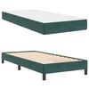 vidaXL Lit &agrave; ressorts avec matelas Vert fonc&eacute; 100 x 200 cm tissu