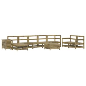 vidaXL Salon de jardin 10 pcs bois de pin impr&eacute;gn&eacute;