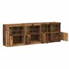 vidaXL Buffet LED Bois ancien 202 x 37 x 67 cm Bois d'ing&eacute;nierie