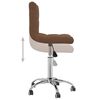 vidaXL Chaise pivotante de bureau Marron Tissu