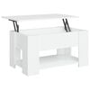 vidaXL Table basse blanc 79x49x41 cm bois d'ing&eacute;nierie