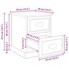 vidaXL Cabinet de chevet avec tiroir Ch&ecirc;ne noir 39 x 39 x 47.5 cm