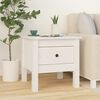 vidaXL Table d'appoint Blanc 40x40x39 cm Bois massif de pin
