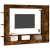 vidaXL Meuble TV ch&ecirc;ne fum&eacute; 152x22x113 cm bois d'ing&eacute;nierie