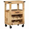 vidaXL Chariot de cuisine Marron 55 x 40 x 80 cm Bois de mangue massif