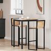 vidaXL Table de bar Naturel 110 x 55 x 105 cm Bois de pin massif
