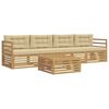 vidaXL Ensemble de canap&eacute;s d'ext&eacute;rieur 5 pc Blanc et Beige