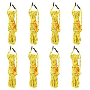 vidaXL Cordes de haubanage avec cl&eacute;s r&eacute;fl&eacute;chissantes 8 pcs 4 m 4 mm