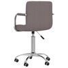 vidaXL Chaise pivotante de bureau Taupe Tissu