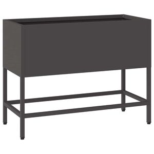 vidaXL Bac de jardin sur&eacute;lev&eacute; Noir 60 x 26 x 45 cm Acier