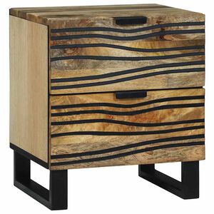 vidaXL Table de chevet Naturel 40 x 33 x 46 cm Bois d'ing&eacute;nierie