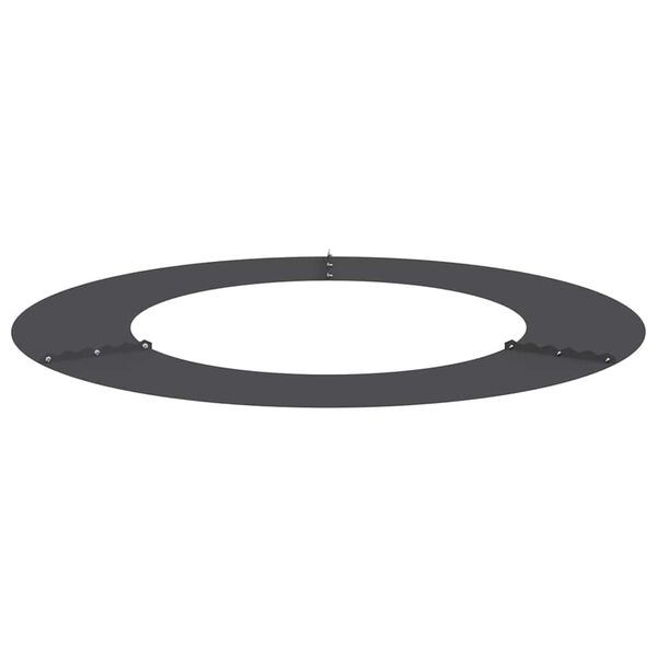 vidaXL adapt&eacute; pour anneau d'arbre plat Noir &Oslash;50 / 80 cm Acier