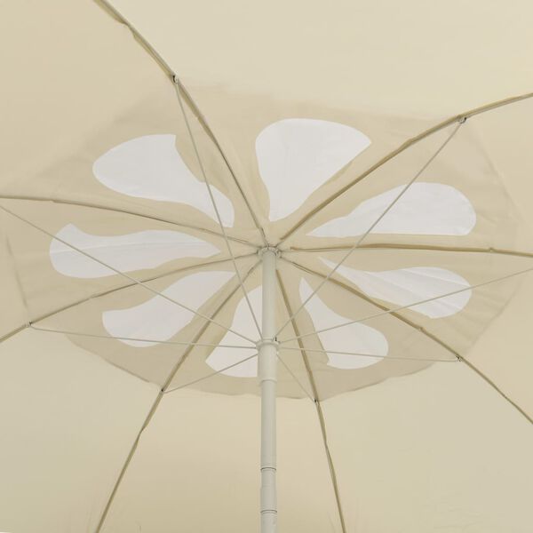 vidaXL Parasol de plage jaune sable 300 cm