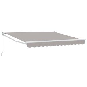 vidaXL Auvent manuel 3 x 2,5 m Gris clair 100 % polyester