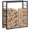 vidaXL Portant de bois de chauffage Noir mat 80x28x86 cm Acier