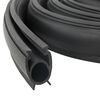 vidaXL Joint de porte de garage Noir 41 x 33 mm 2,5 m PVC