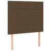 vidaXL T&ecirc;te de lit &agrave; LED Marron fonc&eacute; 90x5x118/128 cm Tissu