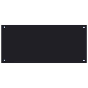 vidaXL Dosseret de cuisine Noir 90x40 cm Verre tremp&eacute;