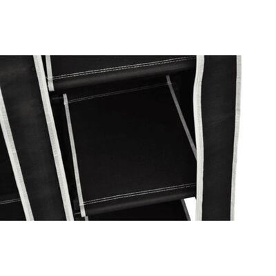 vidaXL Garde-robe pliable Noir 110 x 45 x 175 cm