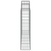 vidaXL Paniers à gabions arqués 6 pcs 200x30x120/140 cm Fer galvanisé