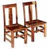 vidaXL Chaises &agrave; manger lot de 2 bois massif