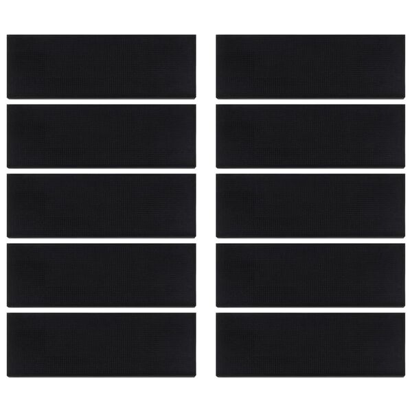 vidaXL Marches d'escalier 10 pcs 25x75 cm caoutchouc