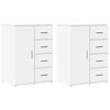 vidaXL Buffets 2 pcs blanc 59x39x80 cm bois d'ingénierie