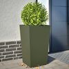vidaXL Jardini&egrave;res 2 pcs vert olive 45x45x75 cm acier