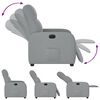vidaXL Fauteuil inclinable &eacute;lectrique Gris clair Tissu