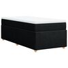 vidaXL Sommier &agrave; lattes de lit avec matelas Noir 90x190 cm Tissu