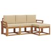 vidaXL Ensemble de canap&eacute;s d'ext&eacute;rieur 4 pc Naturel et Beige