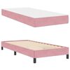 vidaXL Lit &agrave; ressorts avec matelas Rose 90 x 190 cm tissu
