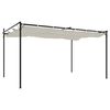 vidaXL Pergola avec toit r&eacute;tractable cr&egrave;me 395x292x230 cm