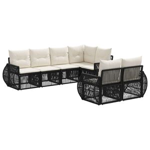 vidaXL Ensemble de canap&eacute; de jardin 7 pc 7-Nombre de places