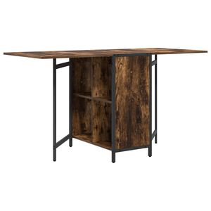 vidaXL Table &agrave; d&icirc;ner 144 x 60 x 75 cm Bois d'ing&eacute;nierie Ch&ecirc;ne fum&eacute;