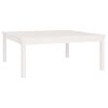 vidaXL Table basse Blanc 100x100x40 cm Bois massif de pin