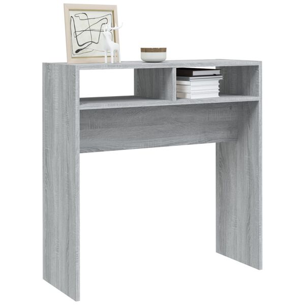 vidaXL Table console Sonoma gris 78x30x80 cm Bois d'ing&eacute;nierie