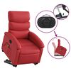 vidaXL Fauteuil inclinable de massage Rouge Similicuir
