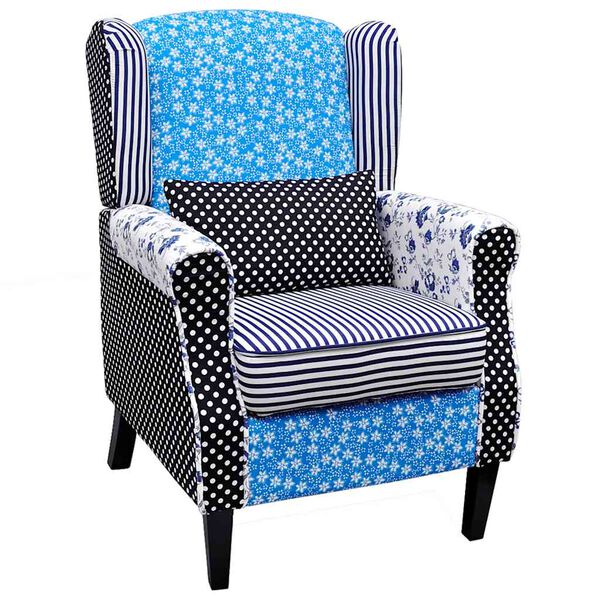 vidaXL Fauteuil avec design de patchwork Tissu
